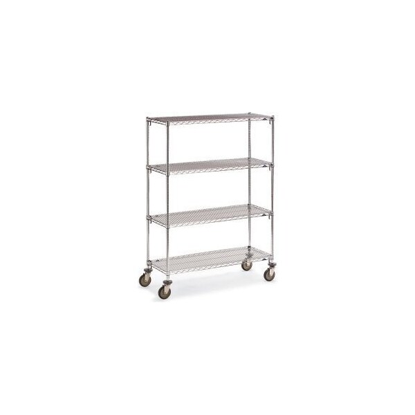 Metro Metro Super Erecta Wire Shelf Truck w/4 Adjustable Shelves, 900 lb. Capacity, 48"L x 24"W x 68"H 4798000 - main